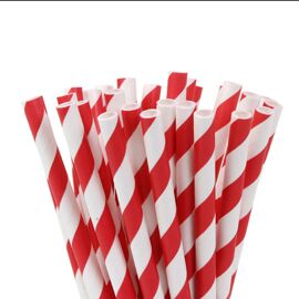 cake pop straws - stripes red - HOM